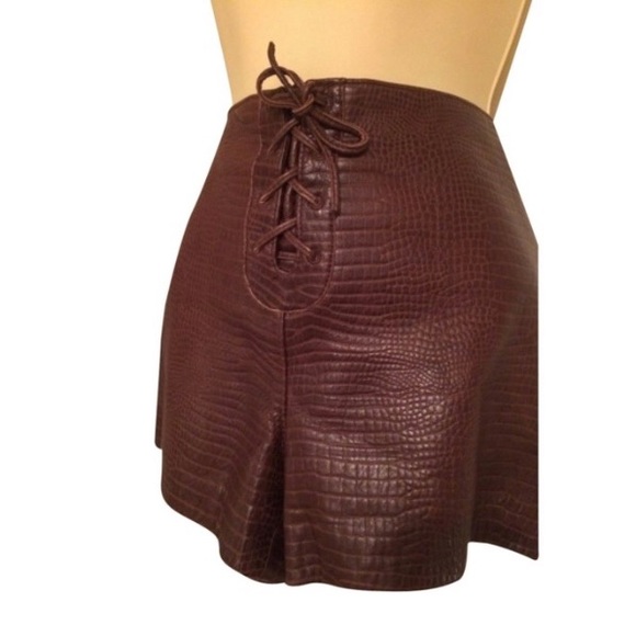RALPH LAUREN Sport Brown Leather Shorts